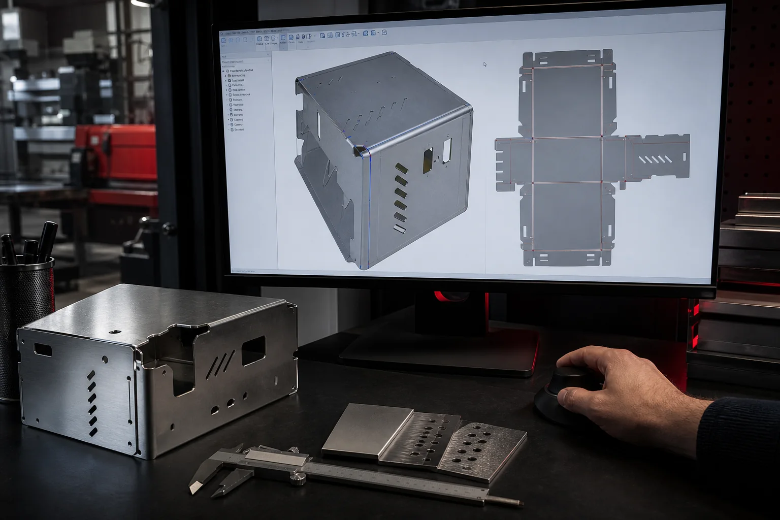 Conception d’un coffret inox avec prototype, développé et outils de contrôle