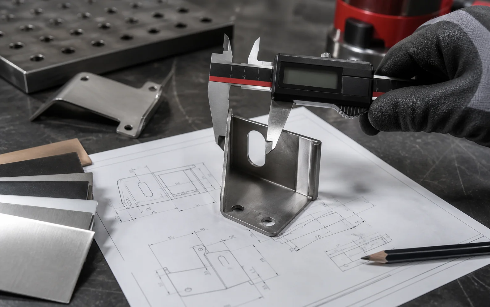 Contrôle dimensionnel d’une pièce pliée directement sur son plan technique