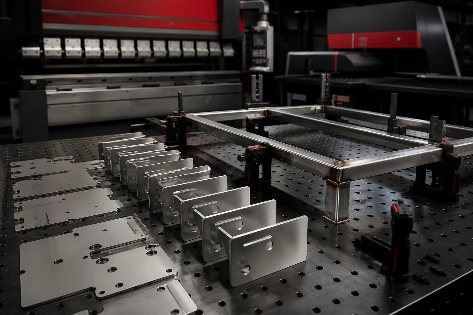 Composants inox découpés, pliés et assemblés dans un même atelier