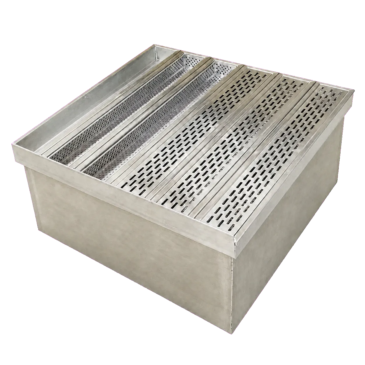 Bac de filtration inox à grilles amovibles