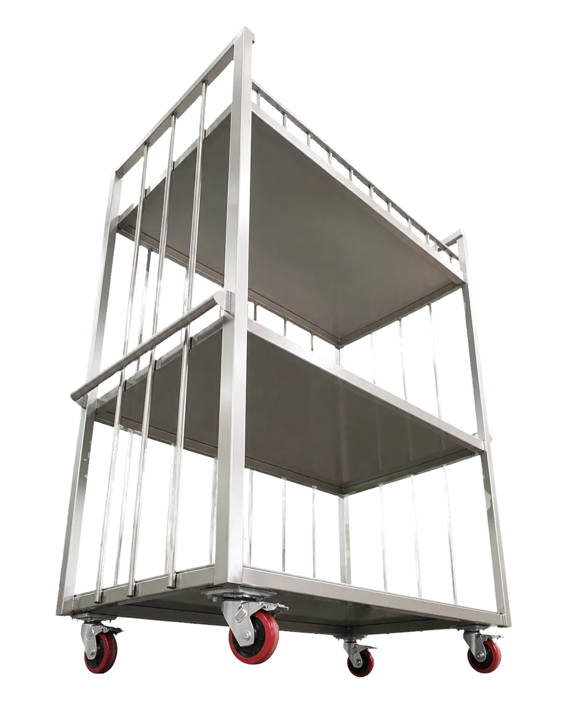 Vue au ras du sol du même chariot-cage