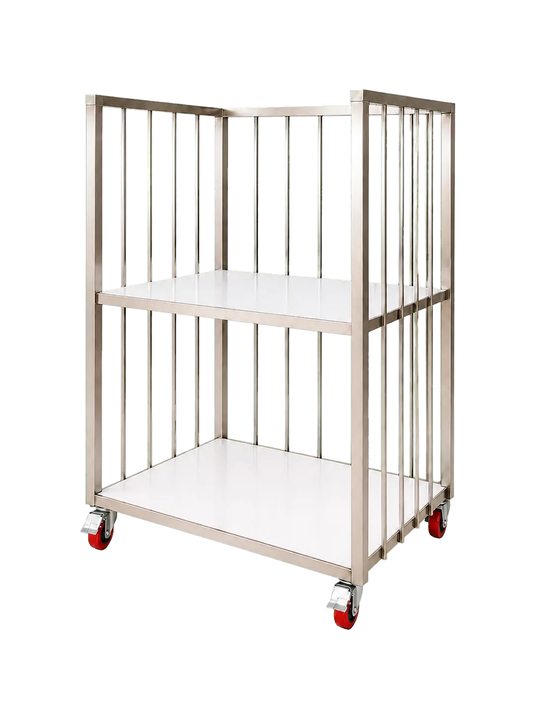 Vue avant gauche du même chariot-rayonnage