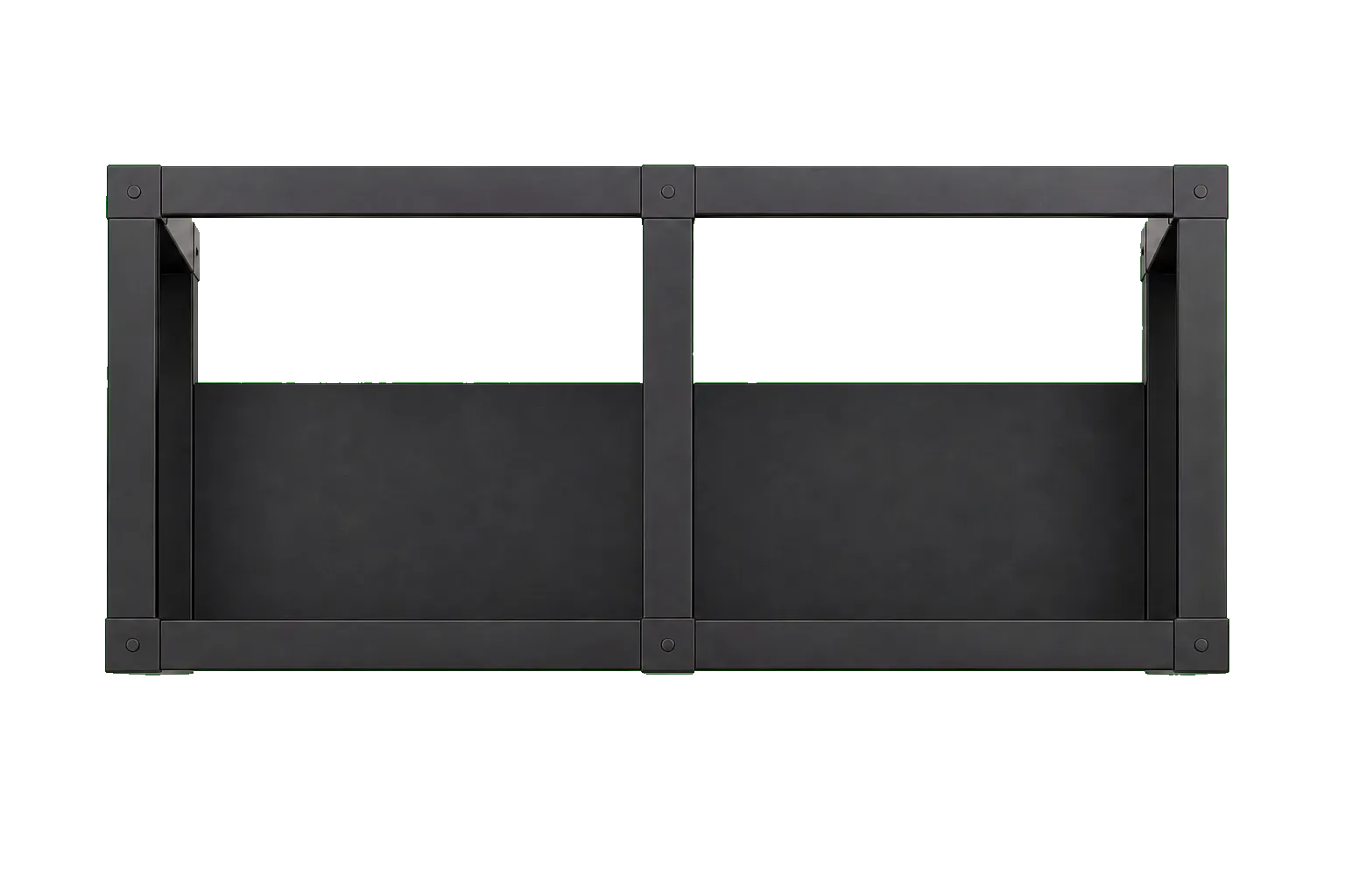 Vue verticale du dessus du même châssis double poste