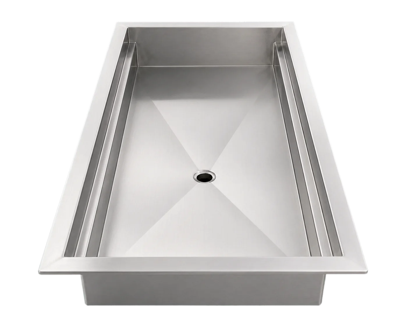 Cuve inox encastrable à fond pyramidal