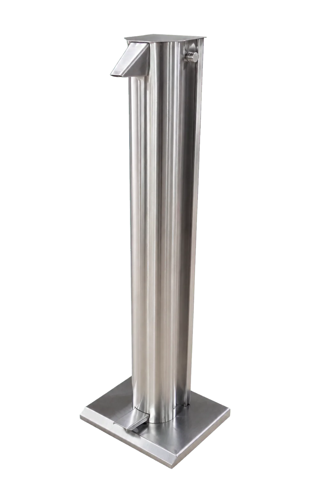 Distributeur haut de gel en inox avec commande à pédale