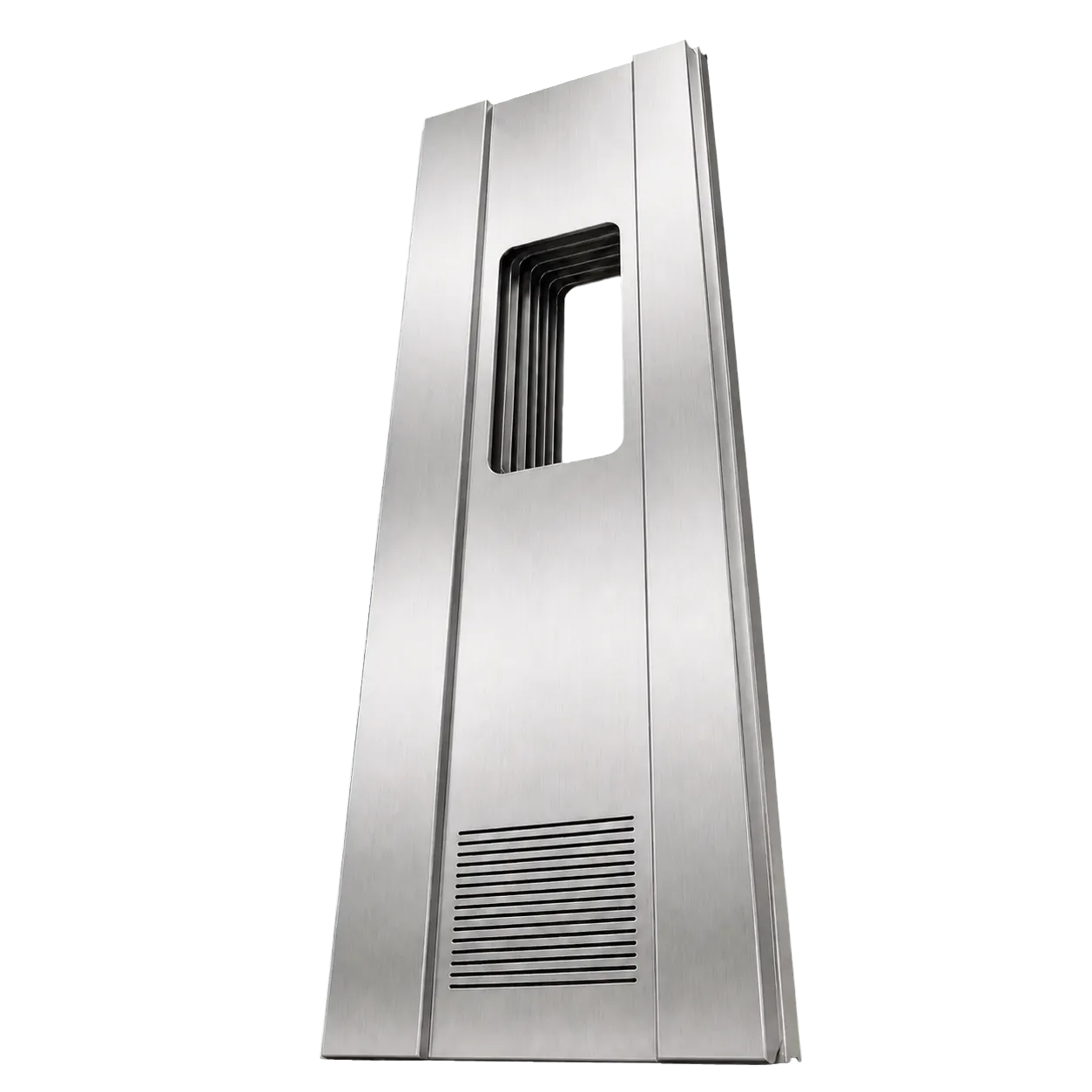 Vue très basse du même panneau avec fenêtre et grille