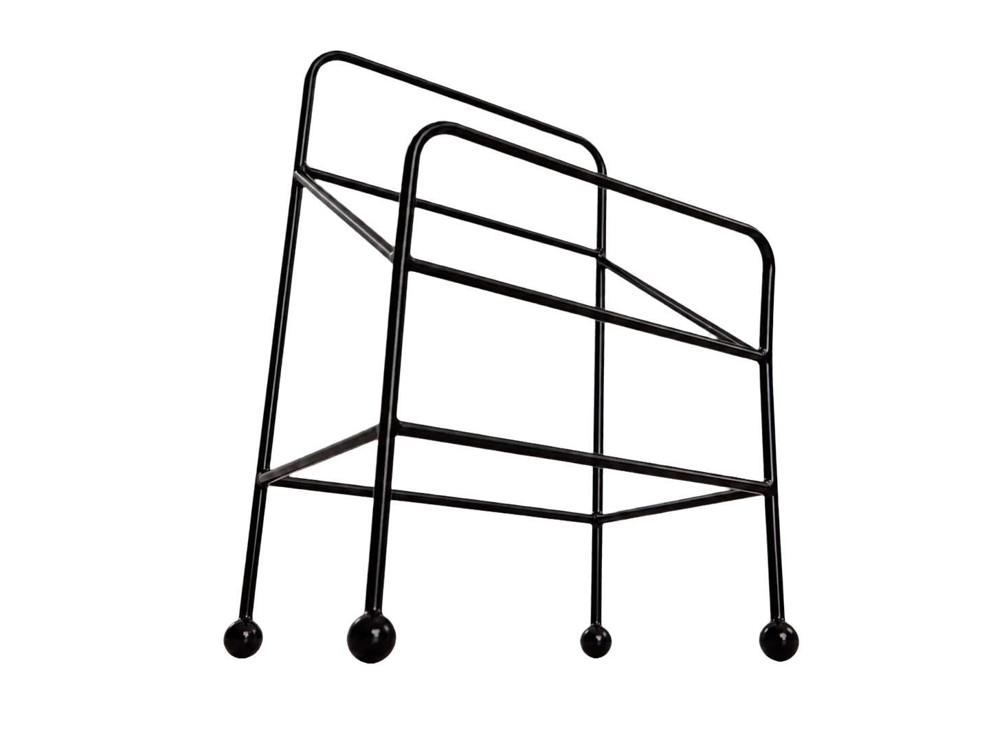 Vue très basse du même support et de ses quatre pieds sphériques