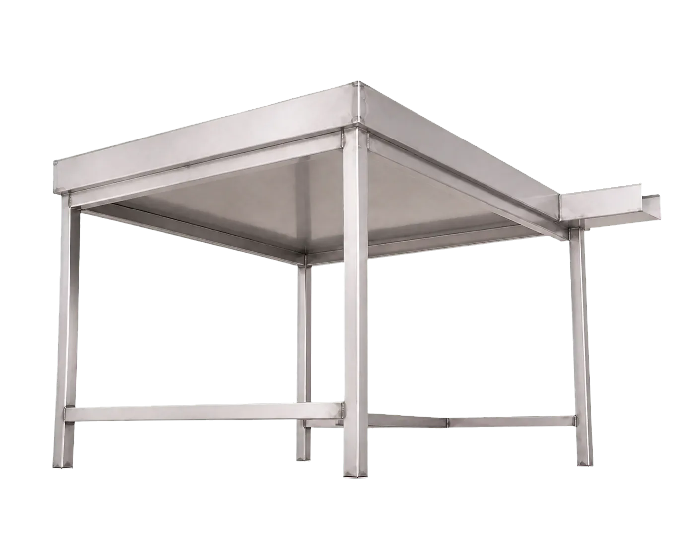 Vue très basse sous la même table de collecte