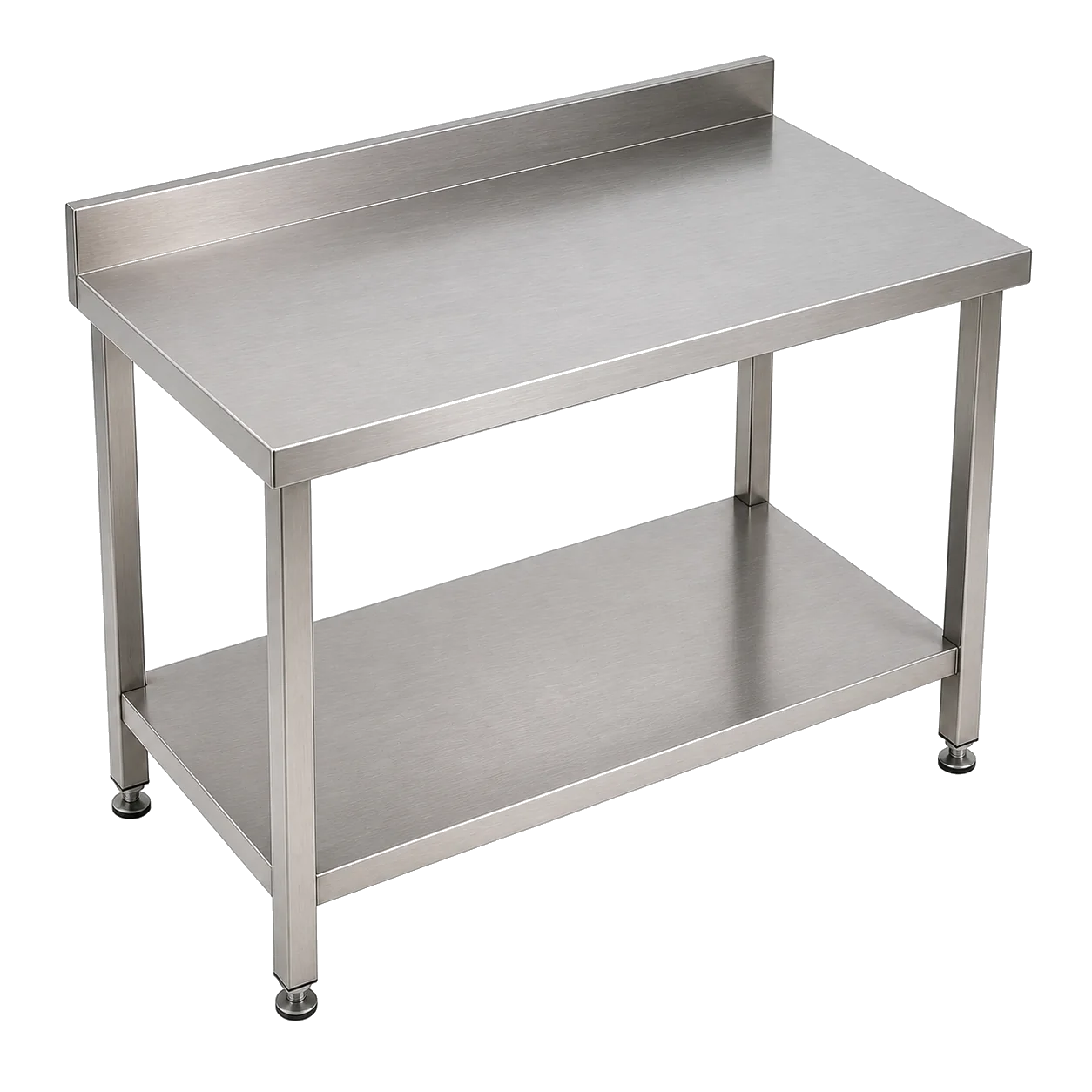 Vue haute du plateau et de l’étagère de la même table