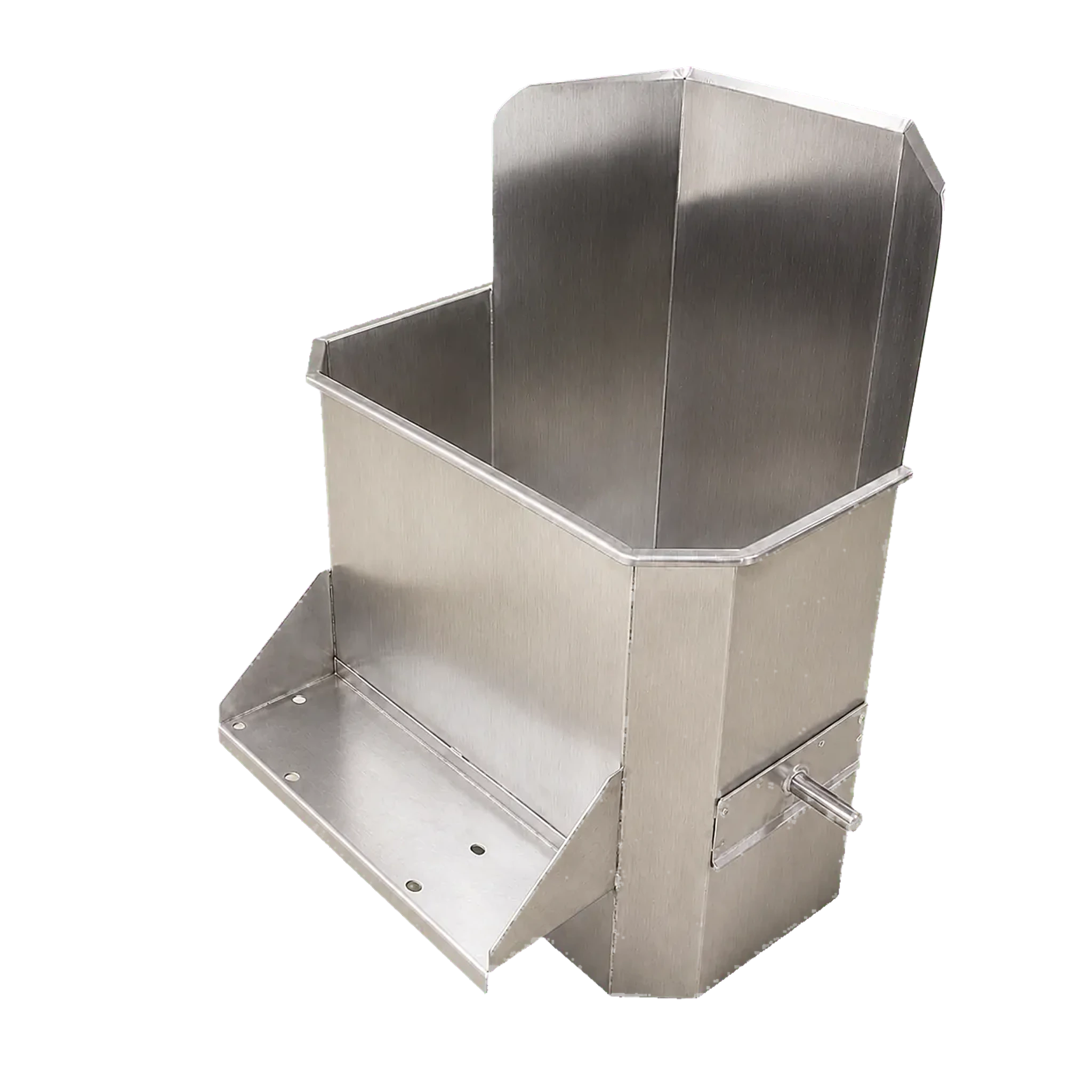 Trémie de distribution inox à bac frontal