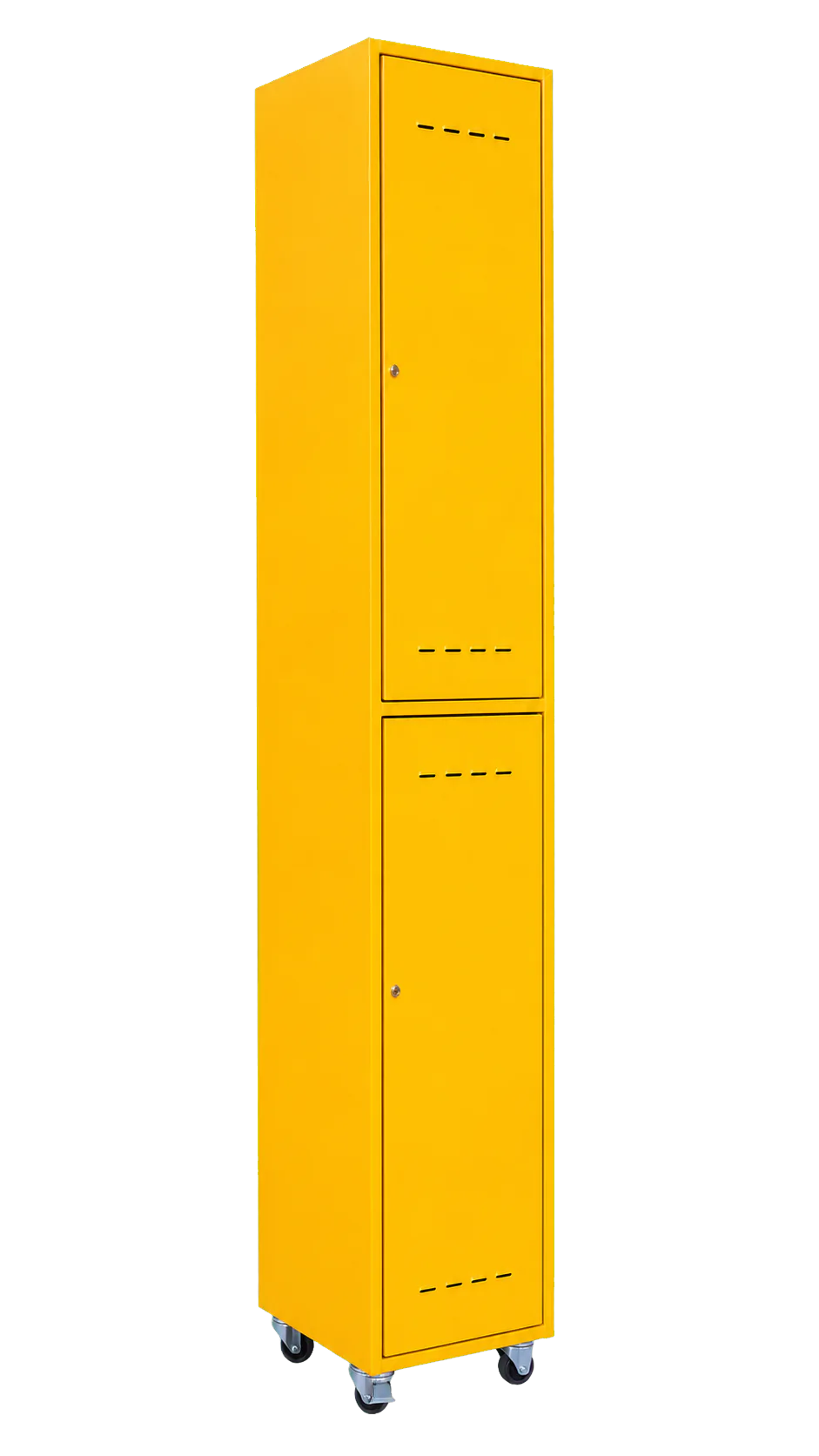 Vestiaire métallique deux compartiments sur roulettes